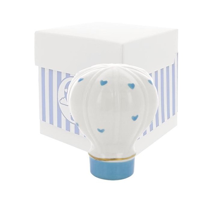 MONGOLFIERA CCUORI CELESTE PORCELLANA CBOX 6.5X8